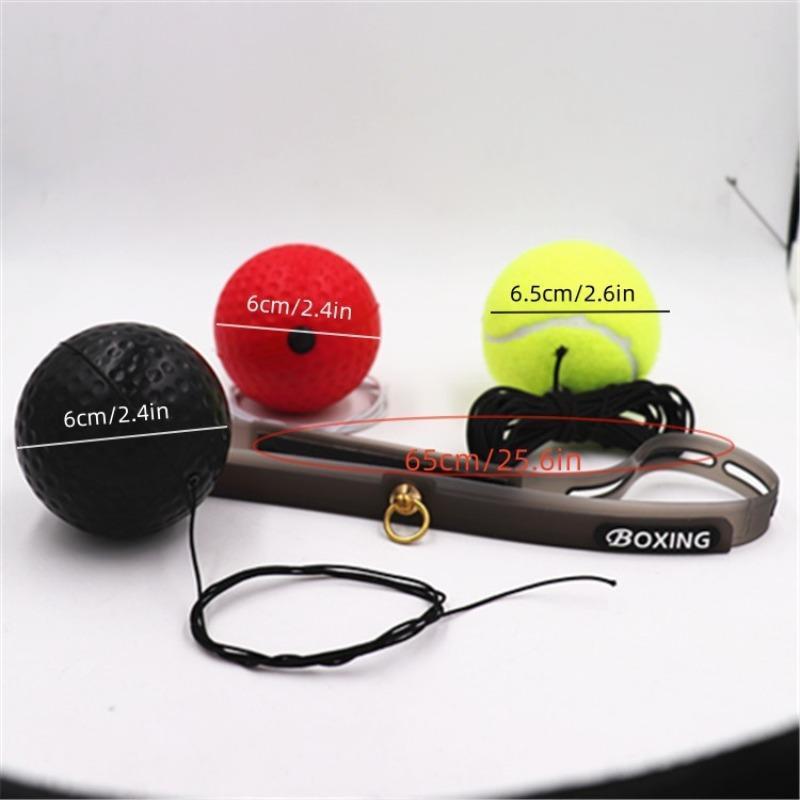 Boxing Reflex Ball Set, 3 Counts Punching Ball & Headband, Boxing Training Equipment for Home Gym Workout, Punching Ball for Hand Eye Coordination Training