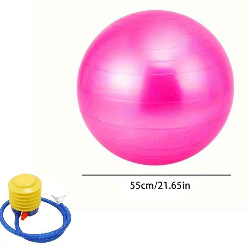 55cm Gym Ball, Thickened Durable Fitness Ball with Pump, Exercise Ball for Core Strength & Flexibility Training