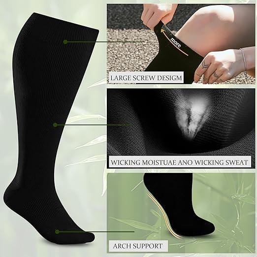 ISUNIE Plus Size Sports Socks for Women & Men - 3 Pairs - Fashionable Outdoor Sports Camping Cycling Socks for Christmas