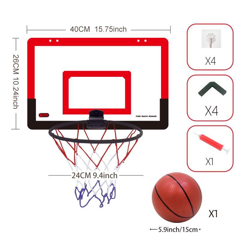 Indoor & Outdoor Basketball Frame (1 Set), Portable Basketball Hoop, Basketball Backboard, Basketball Backboard for Indoor & Outdoor Use