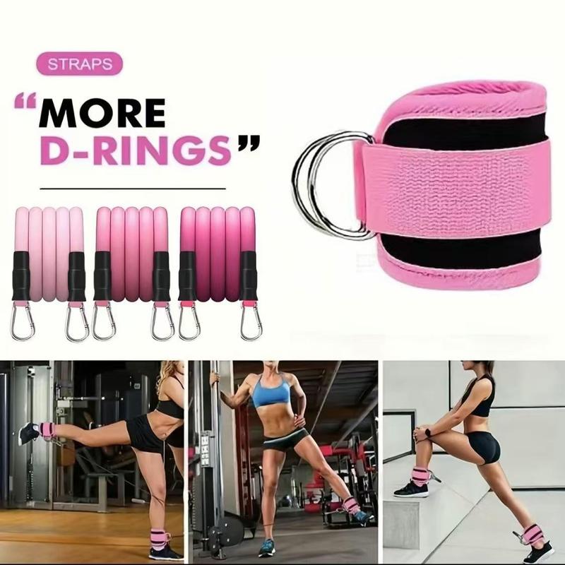 Ankle Resistance Band Set, 3 Counts Resistance Band & 2 Counts Ankle Strap & 1 Count Carry Bag, Fitness Equipment for Home Gym Workout, Resistance Bands for Women, Gym Accessories, Sports Equipment