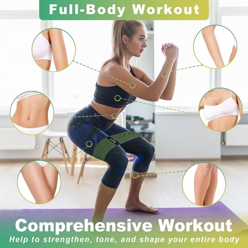 Resistance Bands for Working Out, 3 Levels Exercise Bands Workout Bands Set for Women Men, Hip Legs Booty Bands for Home Fitness, Gym, Yoga, Pilates Honmein