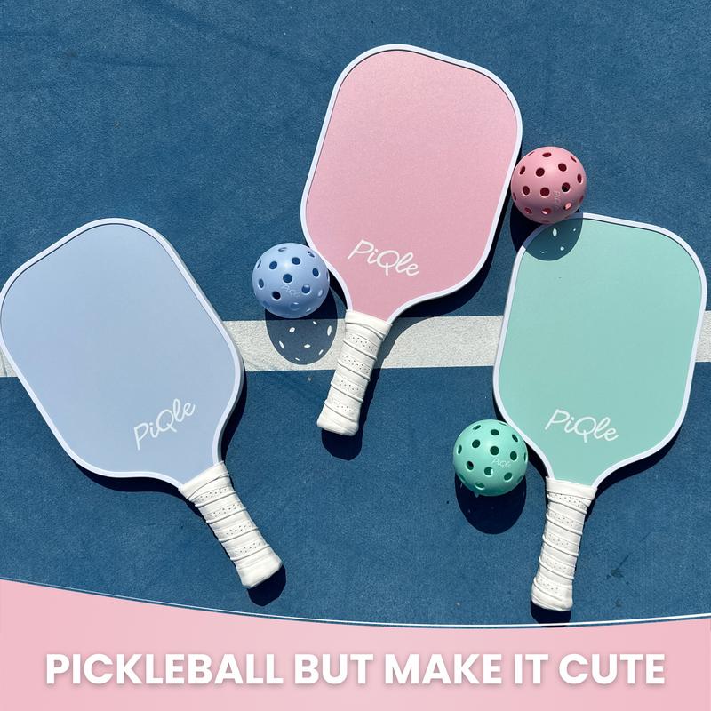 PiQle Cute Pickleball Paddle - Lightweight Pink Fiberglass Women's Racket