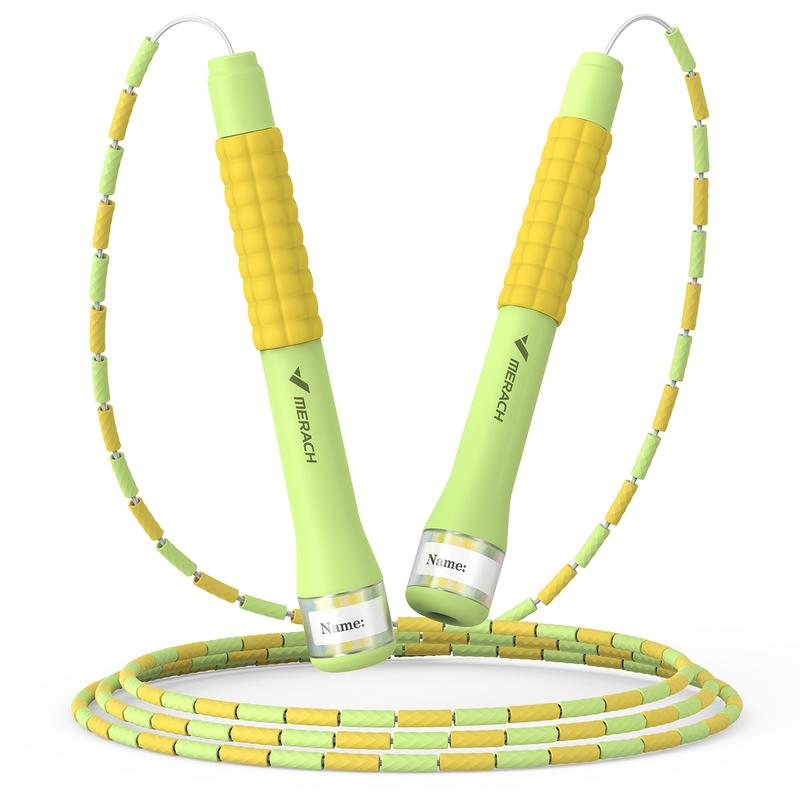 MERACH Leeboom Jump Rope Adjustable Length Tangle-Free Segmented Soft Beaded Skipping Rope, Fitness Jump Rope for Kids Educational Gift Set Boys Girls