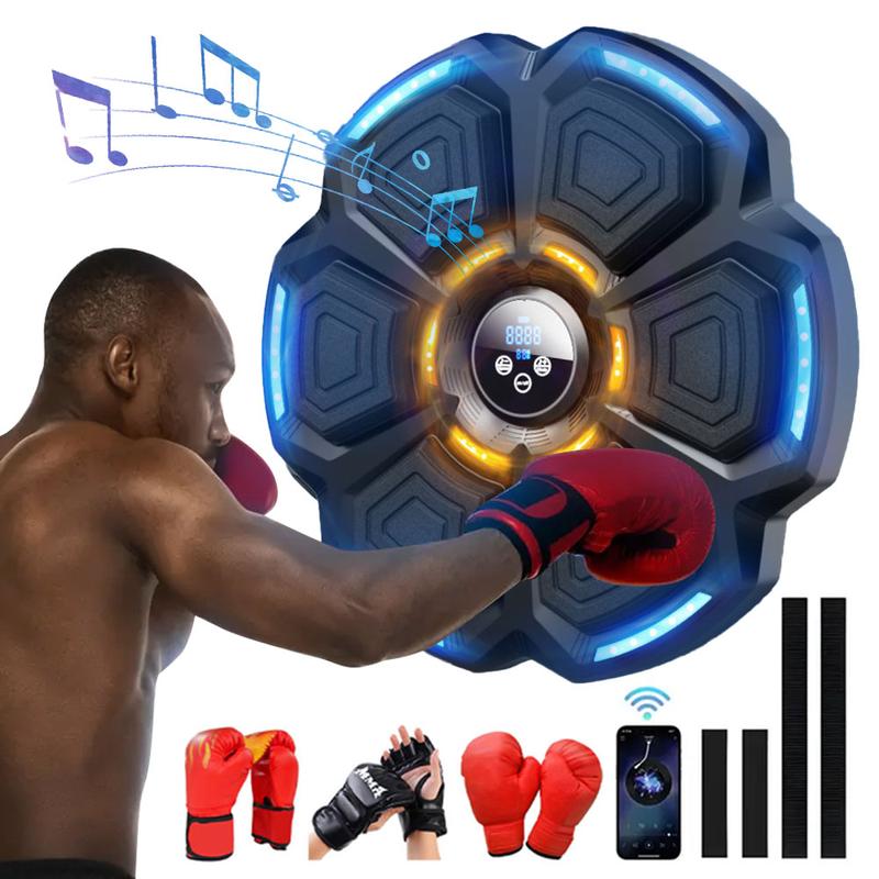 Smart Wireless Music Boxing Machine, Music Boxing Machine With Gloves, Parent-child boxing，At Home PU Music Boxing Machine, Boxing Trainer Reaction Practice