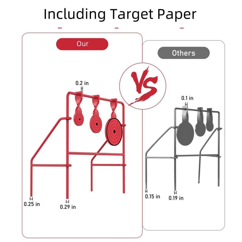 Steel Target Stand, 1 Box Foldable Durable Steel Construction Air Strike Enhanced Shooting Practice with 3 Visible Floating Targets, Christmas Gift