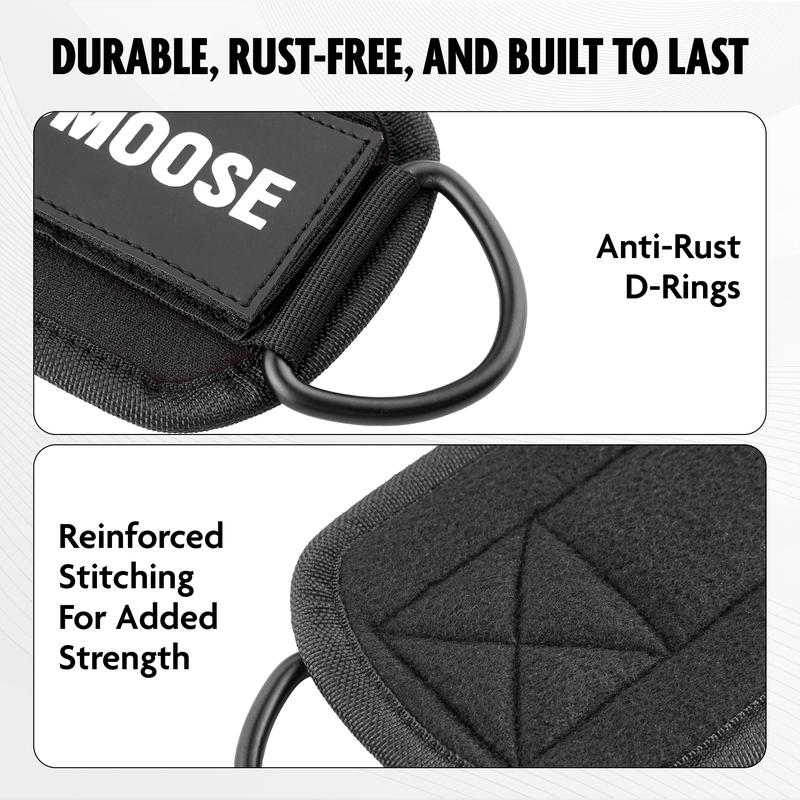 DMoose Ankle Straps for Cable Machines – Build Stronger Glutes with Secure and Comfortable Straps