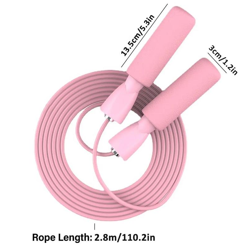 Professional Weighted Wire Skipping Rope, 2.8m Sports Skipping Rope with Handle, Fitness Exercise Equipment for Indoor & Outdoor