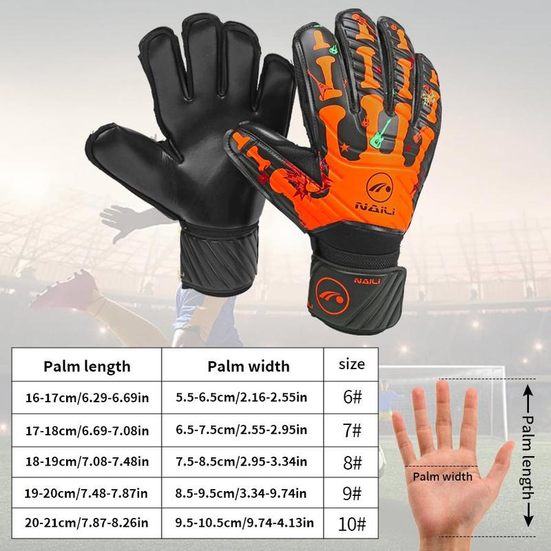 Professional Goalkeeper Gloves, 1 Pair Non-slip Football Goalkeeper Gloves, Professional Football Training Equipment for Adults