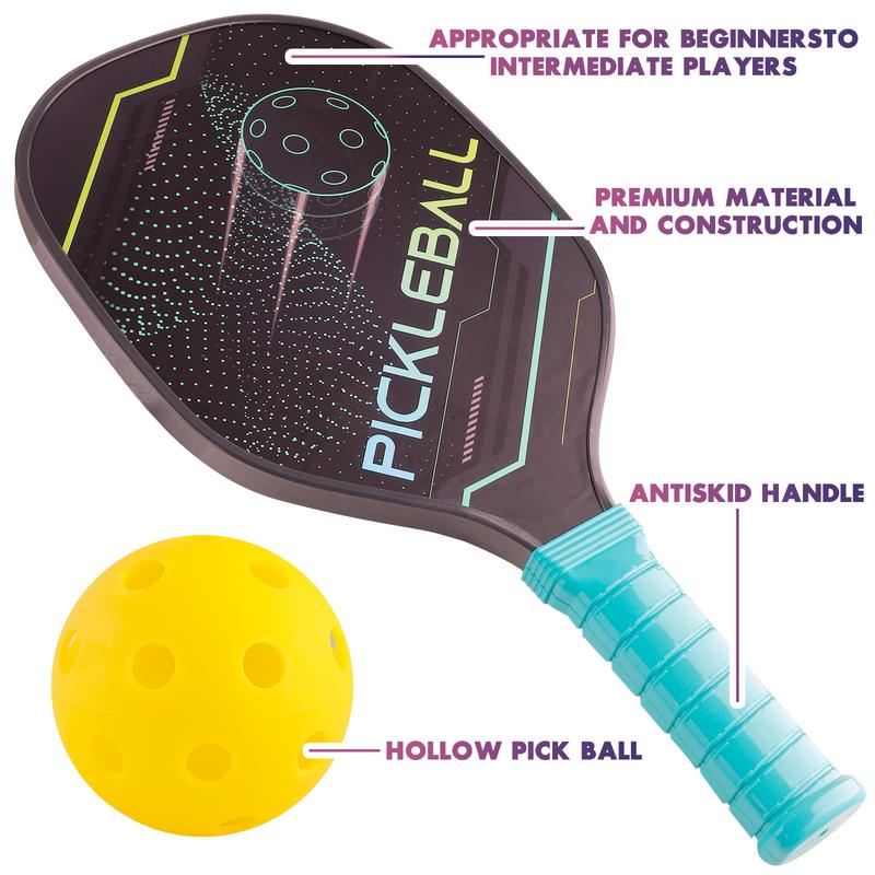 Pickleball Paddle Set of 2 Pickleball Racket and 4 Pickleballs