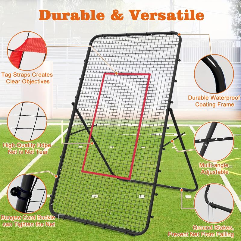 Adjustable Volleyball Rebounder Net 7x4ft - Durable & Portable Training Equipment with Steel Frame and High-Tension PE Mesh for Enhanced Spiking, Bumping Skills