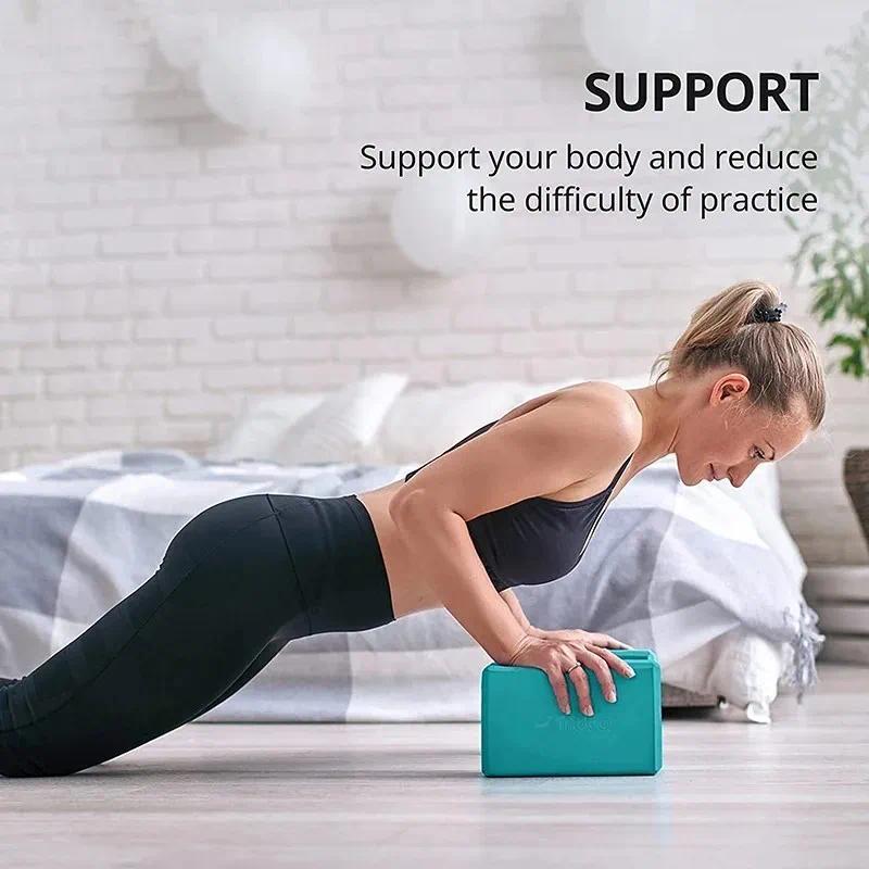 Yoga Block, Non-slip Yoga Balance Fitness Dance Supplies, High Density Yoga Foam Block, Yoga & Pilates Supplies for Home & Gym