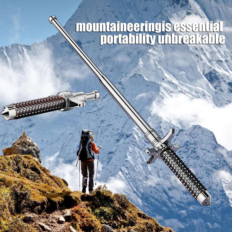 Alloy steel hiking stick Outdoor hiking stick, portable,easy to cary, suitable for climbing, rockclimbing Portable multi-purpose hiking pole