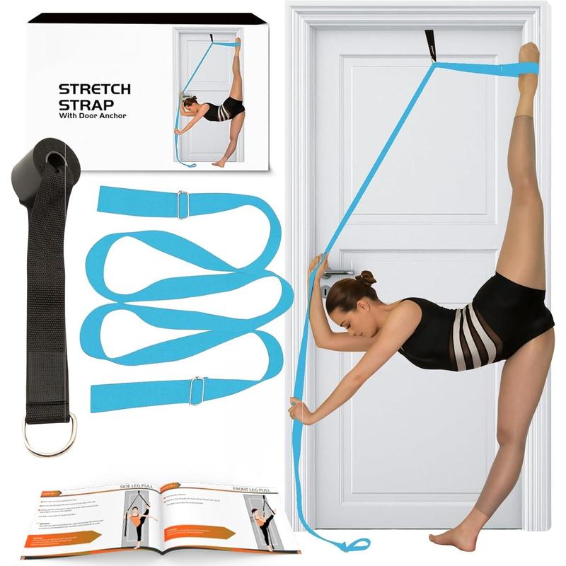 Stretching Strap With Door Anchor - Stretching Equipment to Improve  Flexibility - Splits Trainer For Home Ideal In Ballet, Dance, Cheerleading, Taekwondo, Yoga, Pole Dancing & Gymnastics