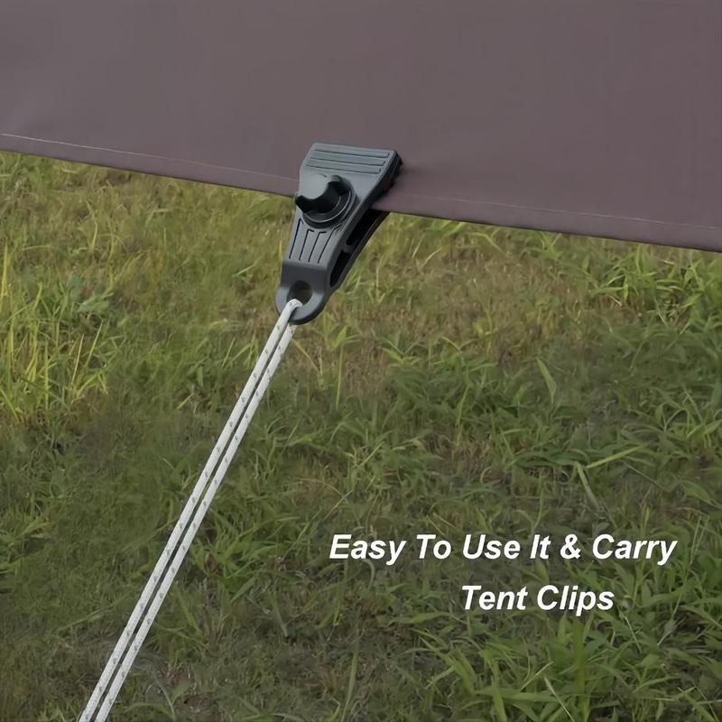 Tent Clamp with Carabiner, 1 Set Outdoor Tarp Awning Canopy Clip Tighten Tool for Camping Trips, Tent Accessories