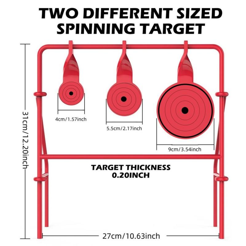 Steel Target Stand, 1 Box Foldable Durable Steel Construction Air Strike Enhanced Shooting Practice with 3 Visible Floating Targets, Christmas Gift