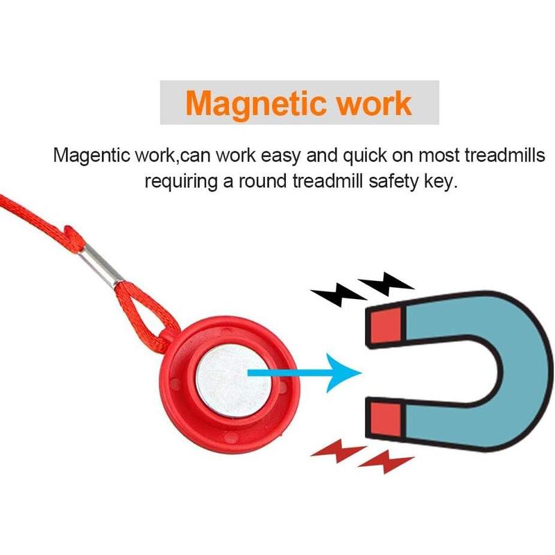 Treadmill Universal Magnet Safety Key for All Proform, Image, Weslo, Reebok, Epic, Golds Gym, Freemotion, and Healthrider Treadmills