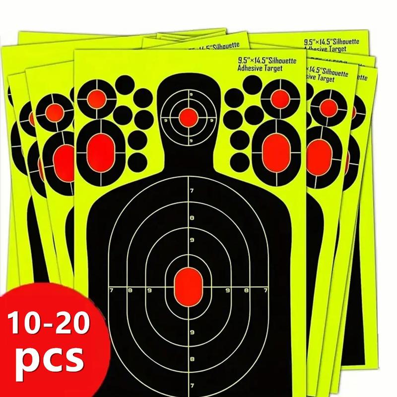 Gaming Shooting Range Paper, 10 20pcs Silhouette Splatter Targets Stickers for Shooting Training, Self Adhesive Shooting Targets Paper, Targets for Military Training, Game Supplies, Christmas Gift