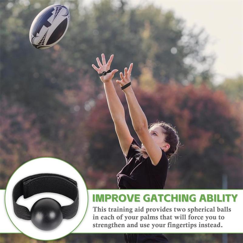 American Football Catching Trainer Band, 2 Counts Rugby Receiver Training Aid, Volleyball Catching Hand Strap, Beginner Practice Fingertip Tool