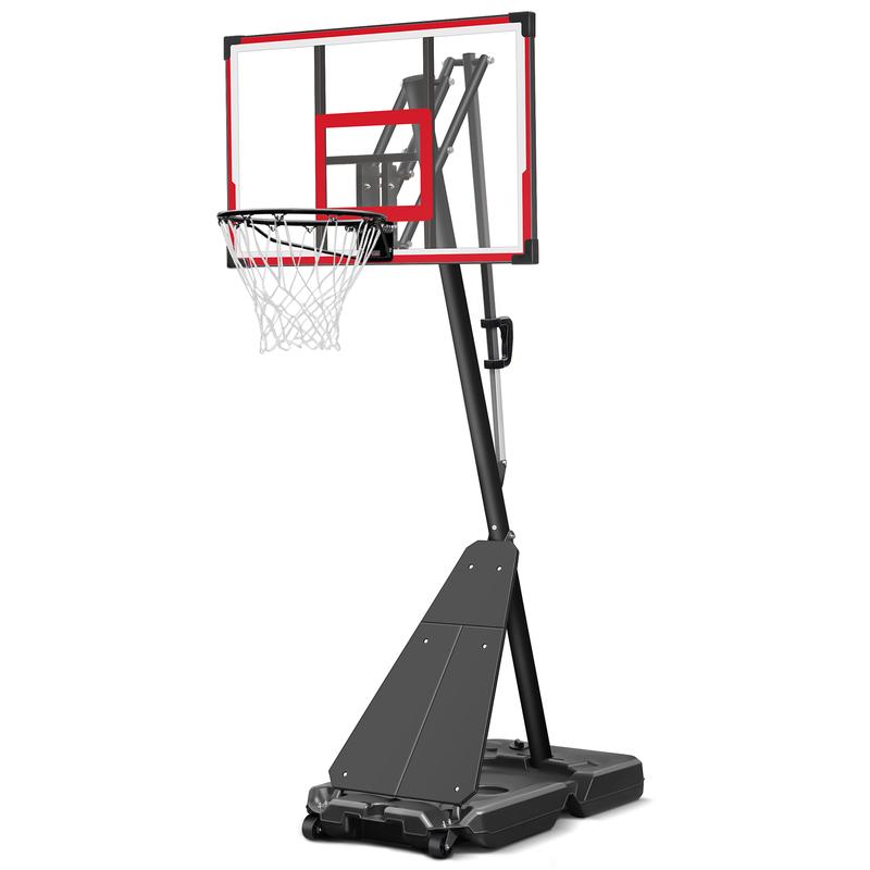 Seray Basketball Hoop Outdoor System with 44 Inch Shatterproof Backboard, 4.8FT-10FT Height Adjustable Pool Basketball Goal System for Youth Teens Adults Indoor Outdoor portable basketballhoop