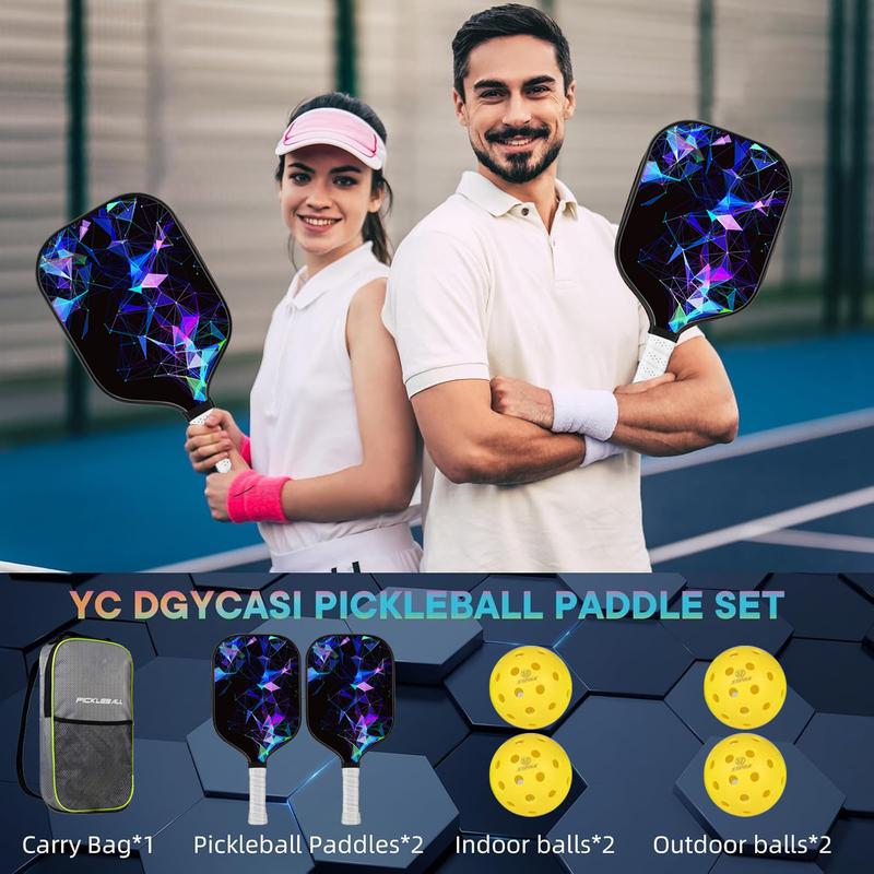 2025 New Pickleball Paddles Set with Carbon Fiber and Fiberglass Face for All Skill Levels-Black Friday Promotion Gifts