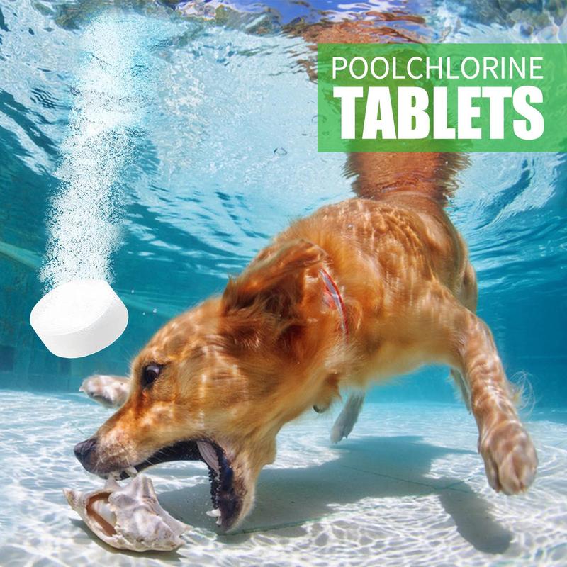 3 Inch Swimming Pool Chlorine Tablets 3.5 LB ， Slow-Dissolving Long-Lasting Stabilized Chlorine Tabs for Swimming Pool Hot Tub SPA，8 Tabs, 90% Available Chlorine