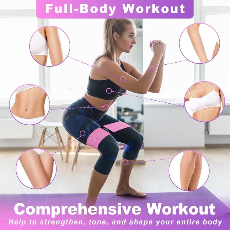 Resistance Bands for Working Out, 3 Levels Exercise Bands Workout Bands Set for Women Men, Hip Legs Booty Bands for Home Fitness, Gym, Yoga, Pilates