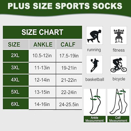 ISUNIE Plus Size Sports Socks for Women & Men - 3 Pairs - Fashionable Outdoor Sports Camping Cycling Socks for Christmas