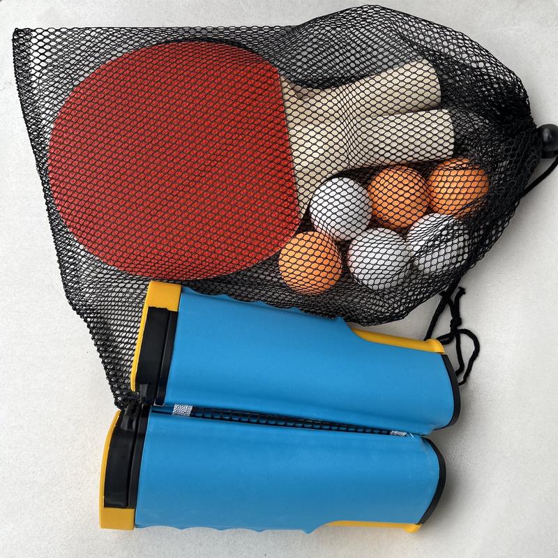 Ping Pong Paddle Set, Portable Table Tennis Set With Retractable Net, Table Tennis Training Set With 2 Rackets, 3 Balls And Carry Bag For Indoor Outdoor Games