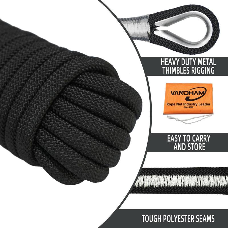 Outdoor Climbing Rope with Gloves & Hooks, High Strength Static Climbing Rope with Anti-slip Gloves & 2 Steel Look Hooks, Suitable for Climbing, Ice Climbing, Escape, Fire Rescue