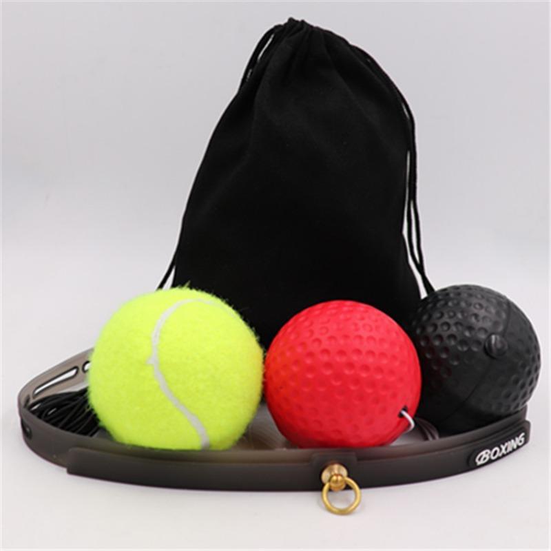 Boxing Reflex Ball Set, 3 Counts Punching Ball & Headband, Boxing Training Equipment for Home Gym Workout, Punching Ball for Hand Eye Coordination Training