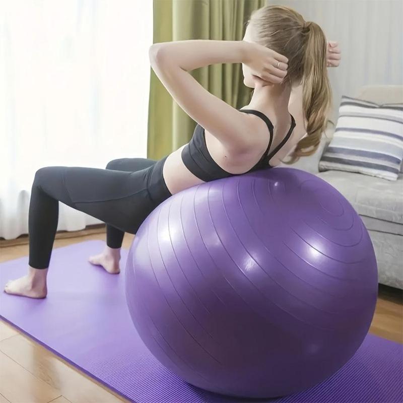 55cm Gym Ball, Thickened Durable Fitness Ball with Pump, Exercise Ball for Core Strength & Flexibility Training