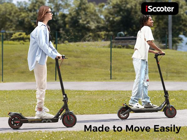  i8 Electric Scooter for Adults, 12 Miles Long Range, 15.6 Mph Top Speed, Commuting Electric Scooter with Cruise Control, Double Braking Systems E Scooter for Adults and Teens