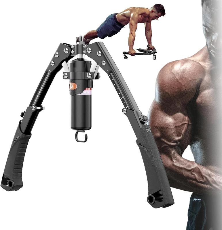 Chest Expander Arm Exercise Equipment,New Hydraulic Power Twister Spin Button 10 Gears Adjustable 22-440lbs,Thickened Carbon Steel, Handle Wear-Resistant Non-Slip PU Soft Rubber