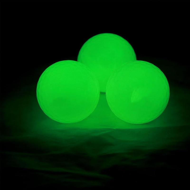 Glow in The Dark Golf Ball, 5 Counts set Portable Durable Luminous Golf Ball for Summer Gift, Glowing Golf Ball for Night Training, Ball Sports Equipment Supplies for Daily Use, Christmas Gift