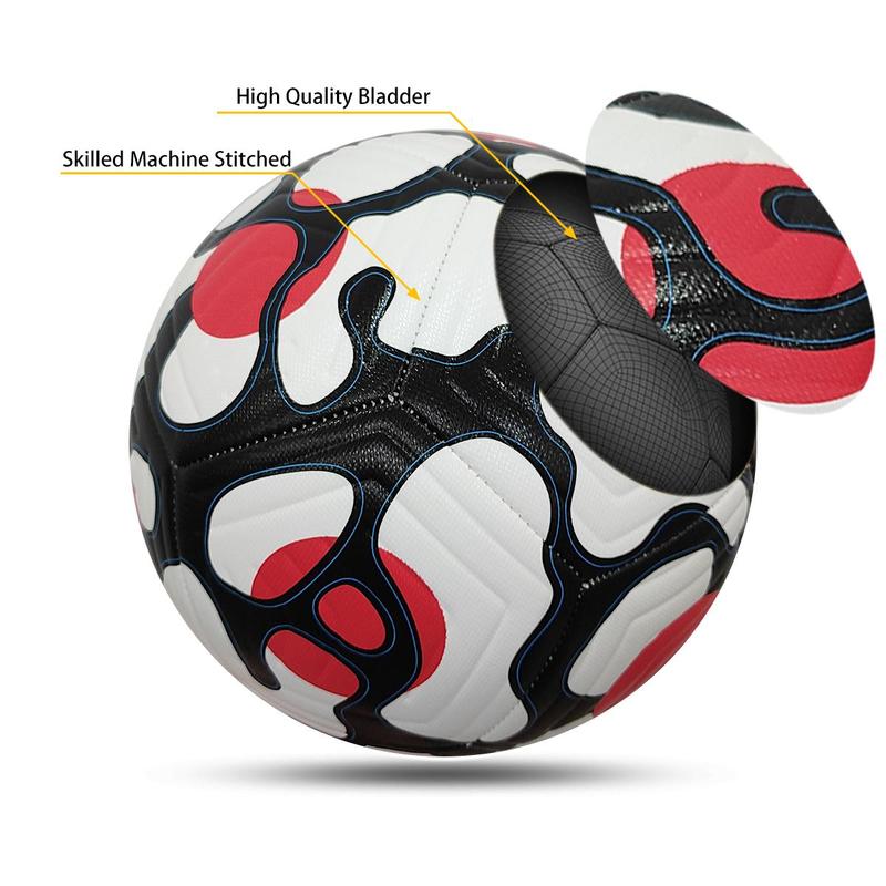 Size 5 Soccer Ball, Professional Pu Material American Football,  Include 1 Count Pump, 1 Count Bag, 1 Count Net Pocket, 2 Counts Ball Needles, Gym Essentials