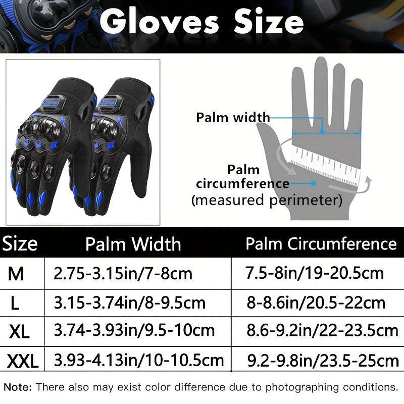Full Finger Touch Screen Motorcycle Gloves, 1 Pair Anti Slip Breathable Riding Gloves, Sports Gloves for Motorcycle, Bicycle, Outdoor Sports