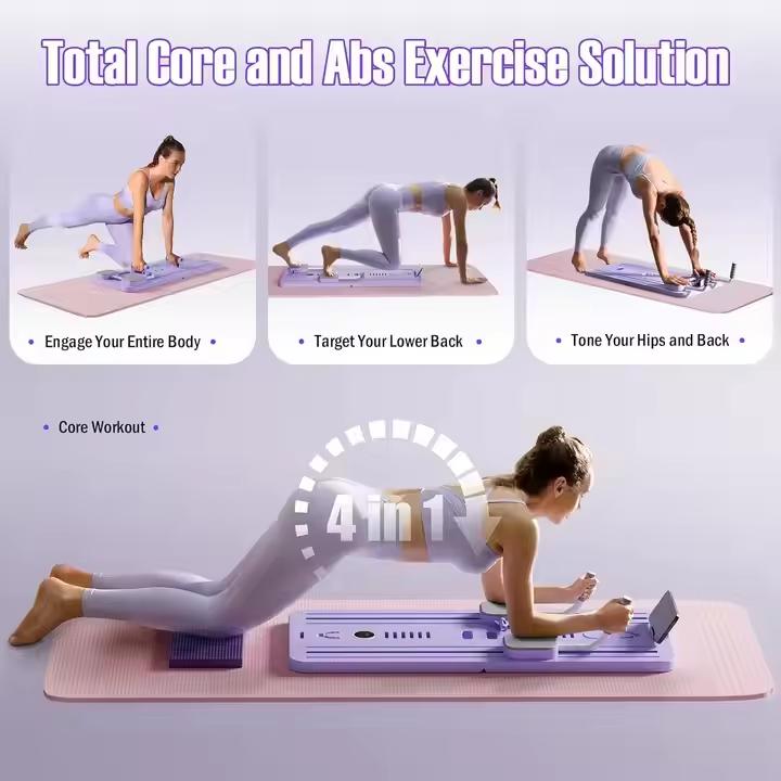 New 8-in-1 Multi-functional Ab Exercise Board, Home Pilates Reformer, Abs and Core Workout Equipment for Strength