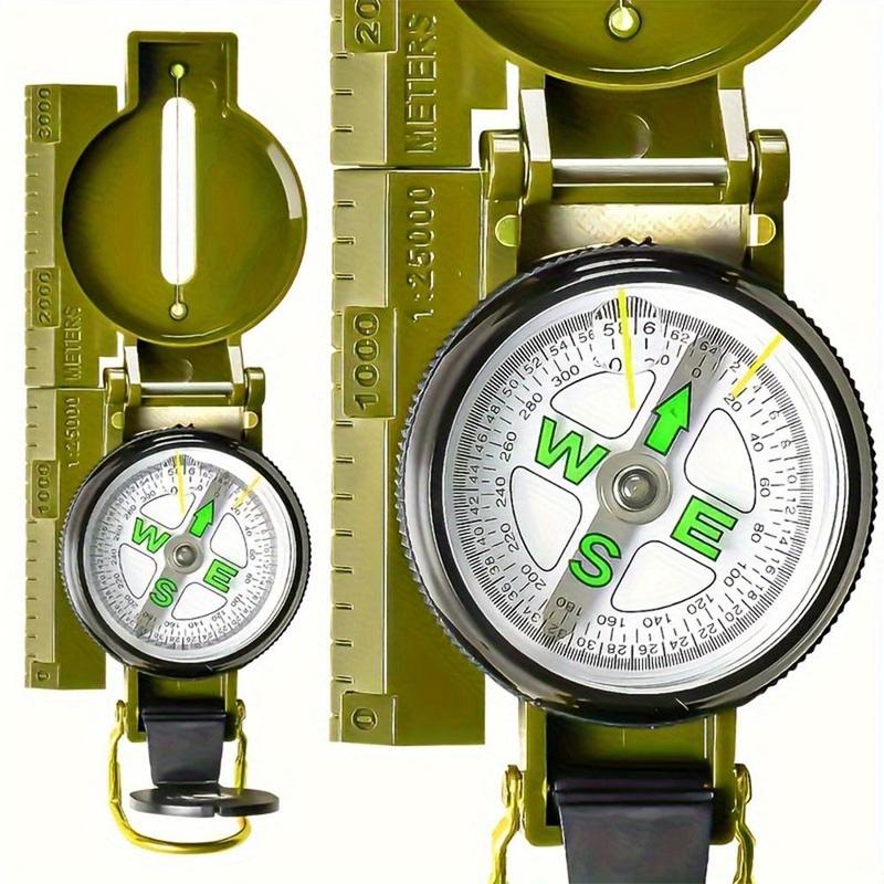 Outdoor Survival Compass, Multifunctional Waterproof Portable Compass, For Hiking, Camping, Travel