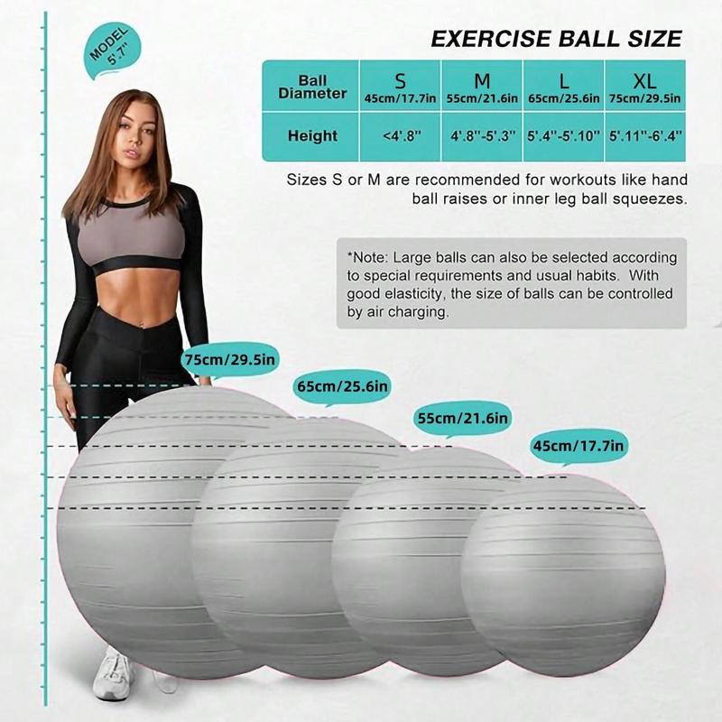 Explosion-proof Gym Ball, Thickened Yoga Ball for Home Gym Workout, Fitness Equipment for Women & Men