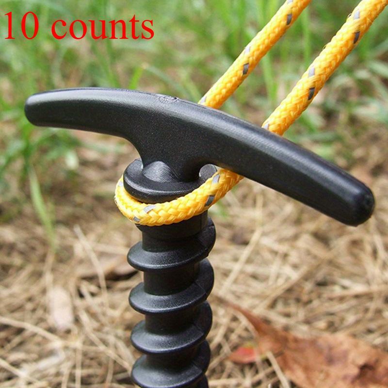 Windproof Canopy Tent Stakes, 10pcs set Durable Spiral Design for Ultimate Stability in Outdoor Adventures, Tent Accessories