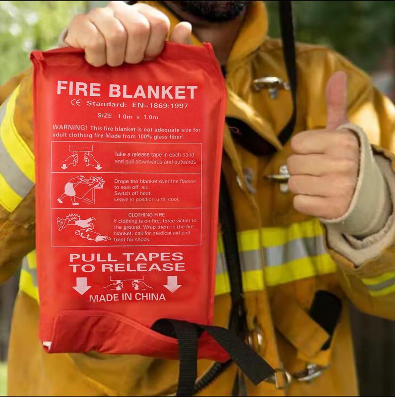 Fire Blanket, Emergency Survival Safety Cover, Suitable for Kitchen, Home, House, Car, Office, and Camping Gear. Top Gift Choice for 2024