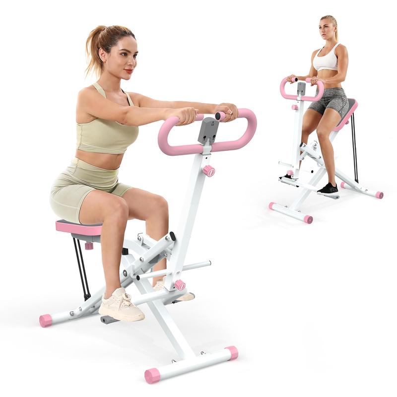 Squat Machine for Home,Exercise Machine,330lbs Foldable,Ride & Rowing Machine for Botty Glutes Butt Thighs,Ab Back Leg Press Hip Thrust