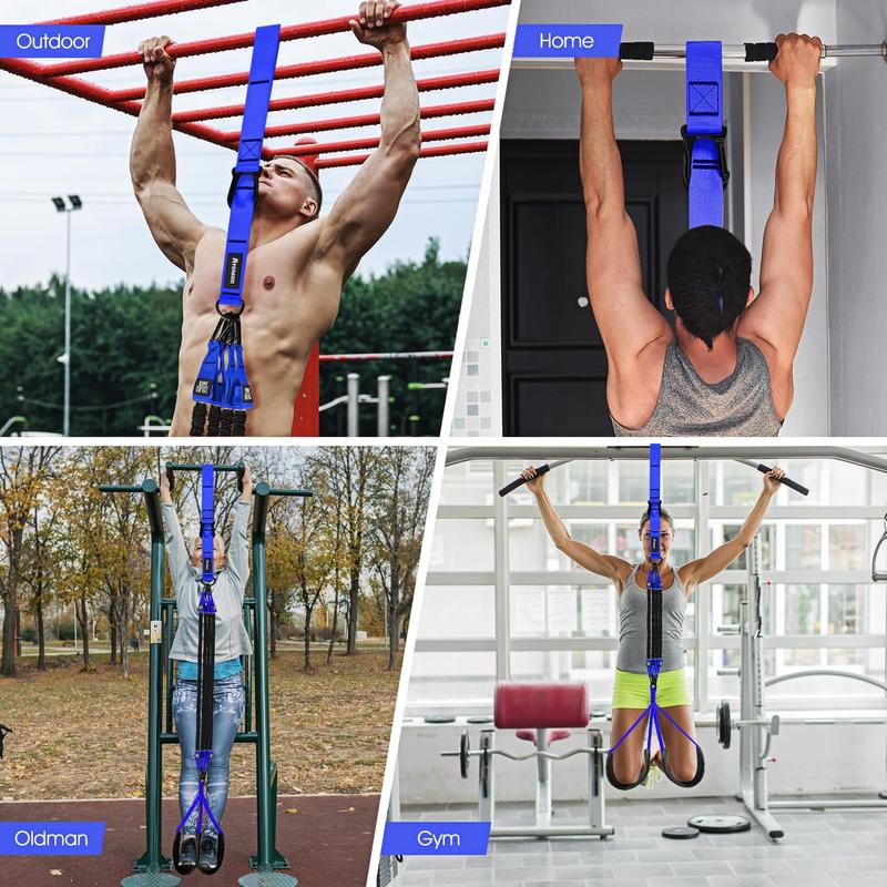 Pull Up Assistance Bands, Resistance Bands for Pull Up Bar Workout, Adjustable Heavy Duty Pull Up Assist Equipment with 4 Assistance Bands, Home Gym Fitness Exercise Strength