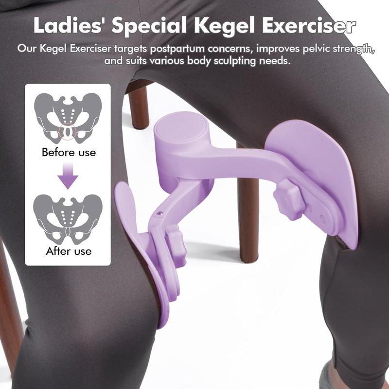 Women's Thigh Master: Enhanced Resistance Hip and Pelvis Trainer, Inner Thigh Exercise Equipment, Kegel Exercise Products for Home Gym (Violet)