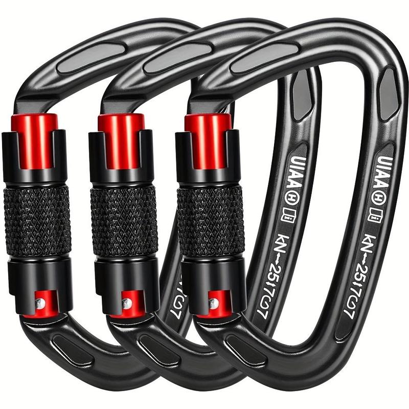 Durable 25KN Auto Locking Climbing Carabiner Clip, Portable Buckle for Rock Climbing, Rappelling, and Mountaineering, Safety Locking Mechanism for Secure Climbing Summer Gift, Summer Essentials, Cruel Summer, Christmas Gift