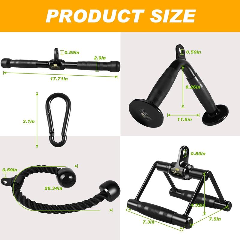 Durable Tricep Pulldown Attachment for Gym Equipment - Reliable Fitness Accessory for Home Workouts