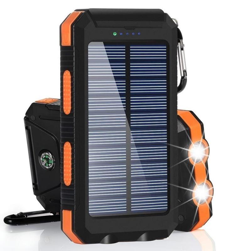 Solar Powered Phone Charger, Outdoor Camping Light, Waterproof LED Light for Hiking, Camping & Hiking Equipment