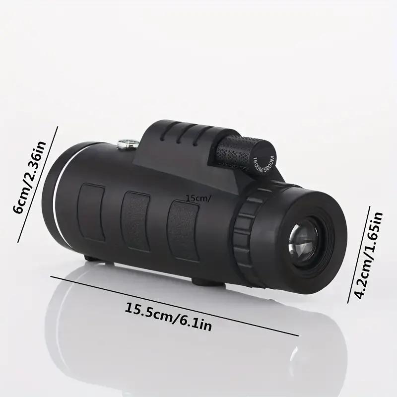 40x60 Monocular Telescope, 1 Set High Definition Imaging Monocular with Tripod & Phone Clip, Outdoor Camping & Hunting Equipment