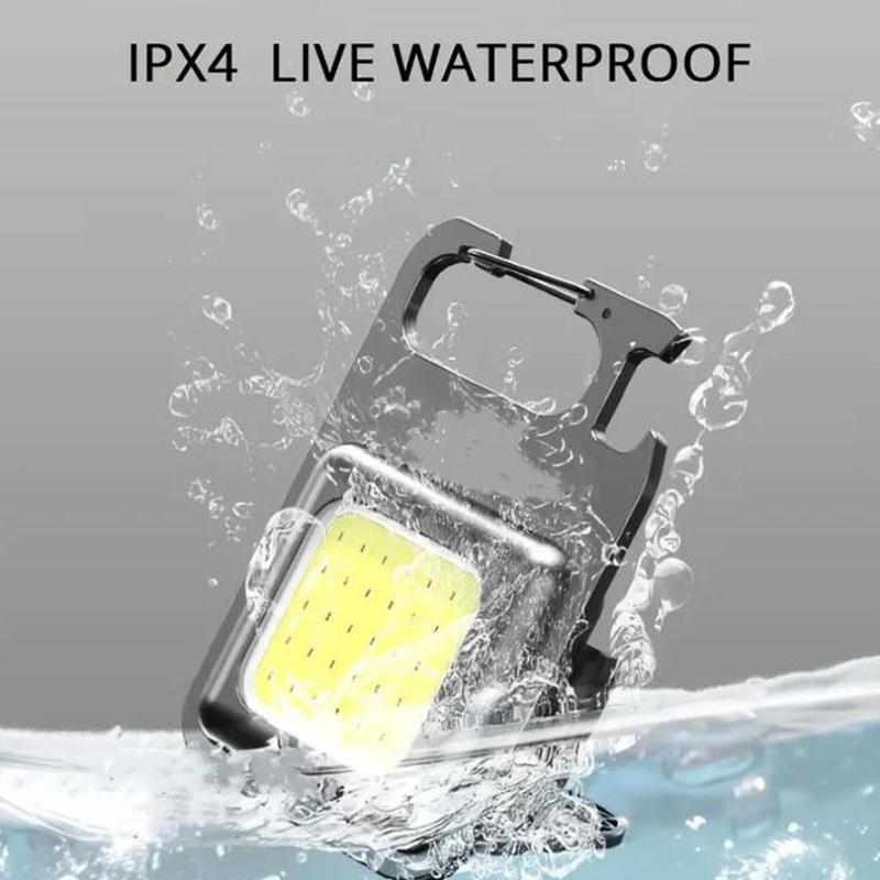 Outdoor Mini Keychain Light, COB Emergency Lamp, Pocket LED Light, 3 Gear Adjustable Keychain Light for Camping Hiking, Summer Essentials, Portable LED Light for Outdoor, Portable LED Lights